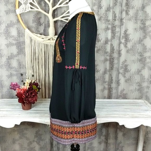 BEBE beaded and embroidered trim dress - Picture 8 of 15